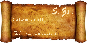Selyem Zsolt névjegykártya
